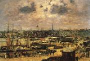 Eugene Buland The Port of Bordeaux oil painting artist